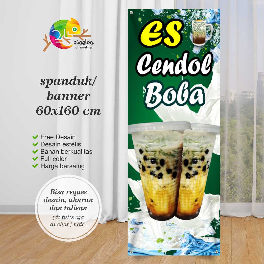 Cetak Spanduk Banner Es Cendol Boba