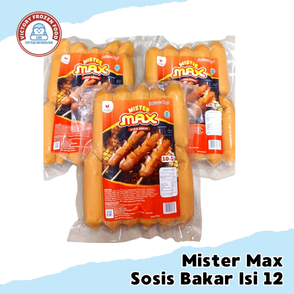 

Mr Max Sosis Bakar Isi 12 Pcs/Sosis Ayam/Victory Frozen Food