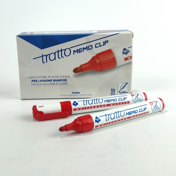 

Spidol Marker Whiteboard Tratto memo clip 851802 RED - PC