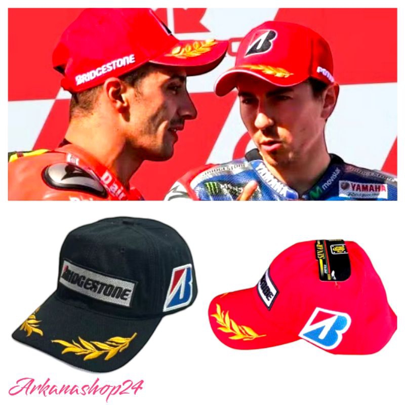 Topi Baseball Racing Bridgestone Topi Pria Dewasa Balap MotoGp Juara
