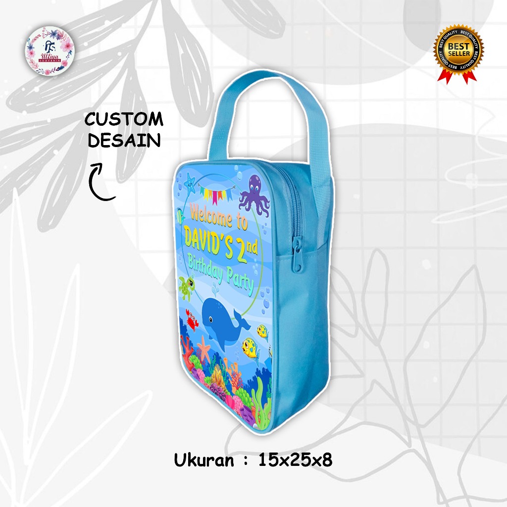 

PREMIUM MODEL HANDEL BAG Tas Ultah Murah Di Bawah 15 Ribuan Tema Under Sea Dan Bisa Custom Tema Cewek Cowok, Foto, Nama