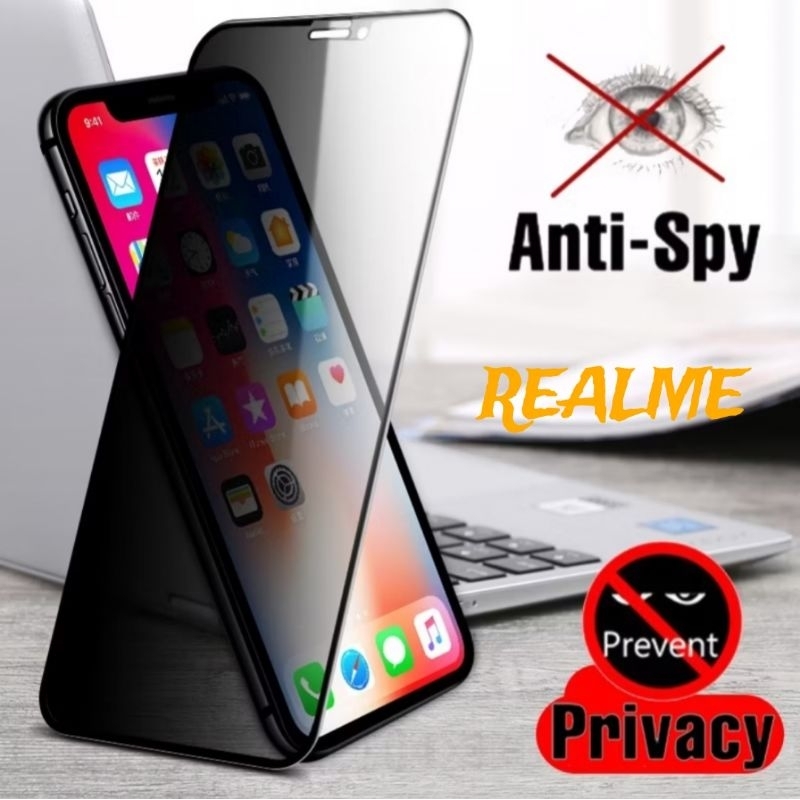 Anti Gores Anti Spy Hp Realme C1/Realme C2/Realme C3/Realme C11/Realme C11 2021/Realme C12/Realme C1