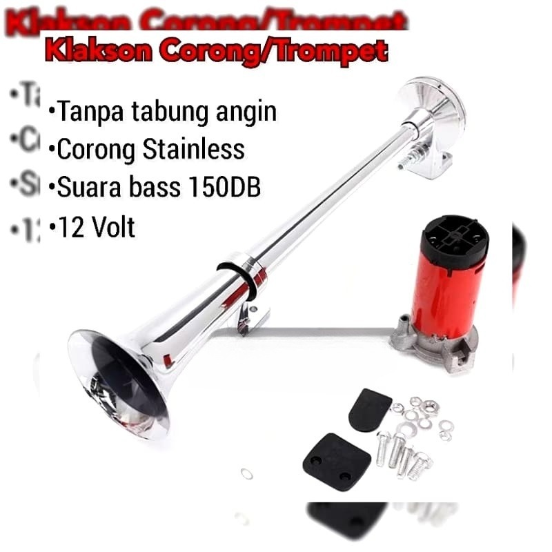 KLAKSON 1 CORONG DINAMO KLAKSON TEROMPET 1 CORONG KLAKSON 1 TEROMPET DINAMO 12V & 24V