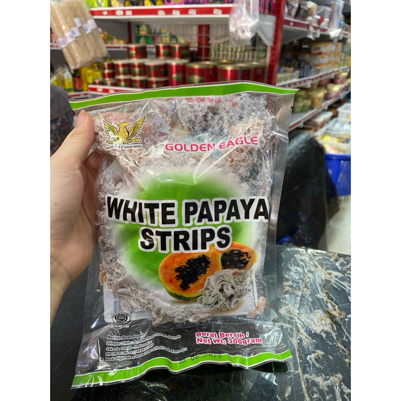 

White Papaya Strips/ Kiamboy/ Manisan Buah Pepaya 300gr