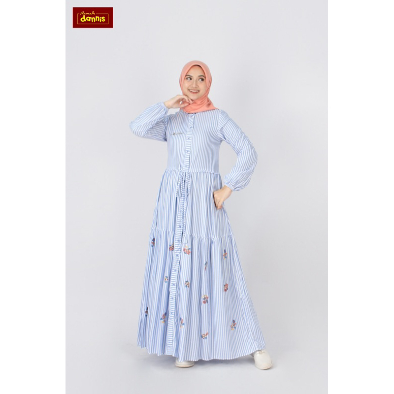 sale 20% / A240106 / S M L XL / abaya salur / katun / embroidery / dannis diskon / baju lebaran / ba