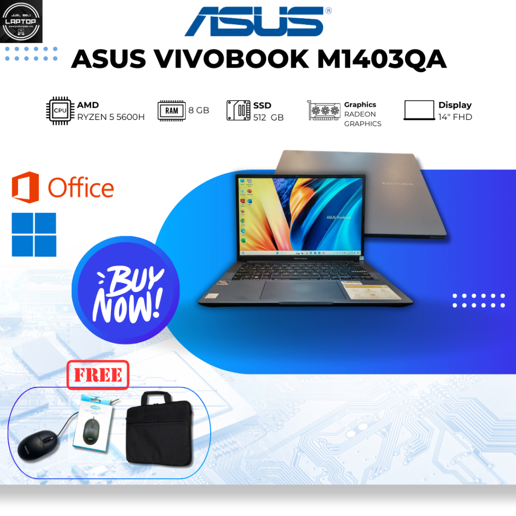 LAPTOP ASUS VIVOBOOK M1403QA RYZEN 5 5600H