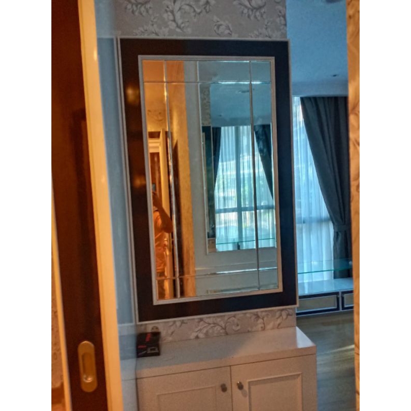 Kaca Cermin Bevel Bronze Mirror Brown Mirror