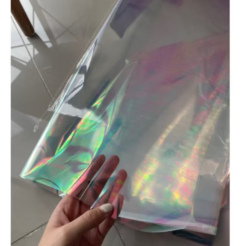 

[20 Lembar] Hologram Flower Wrapping Paper Cellophane Rainbow Kertas Buket Bunga
