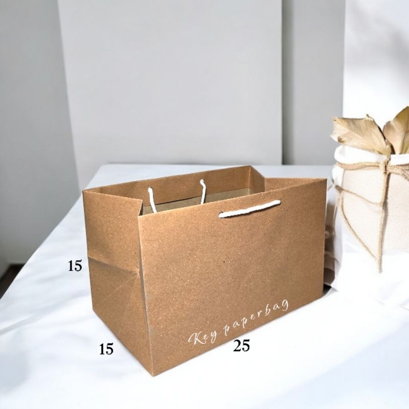 

Paper Bag Polos Uk 25x15x15 Brownies Tebal