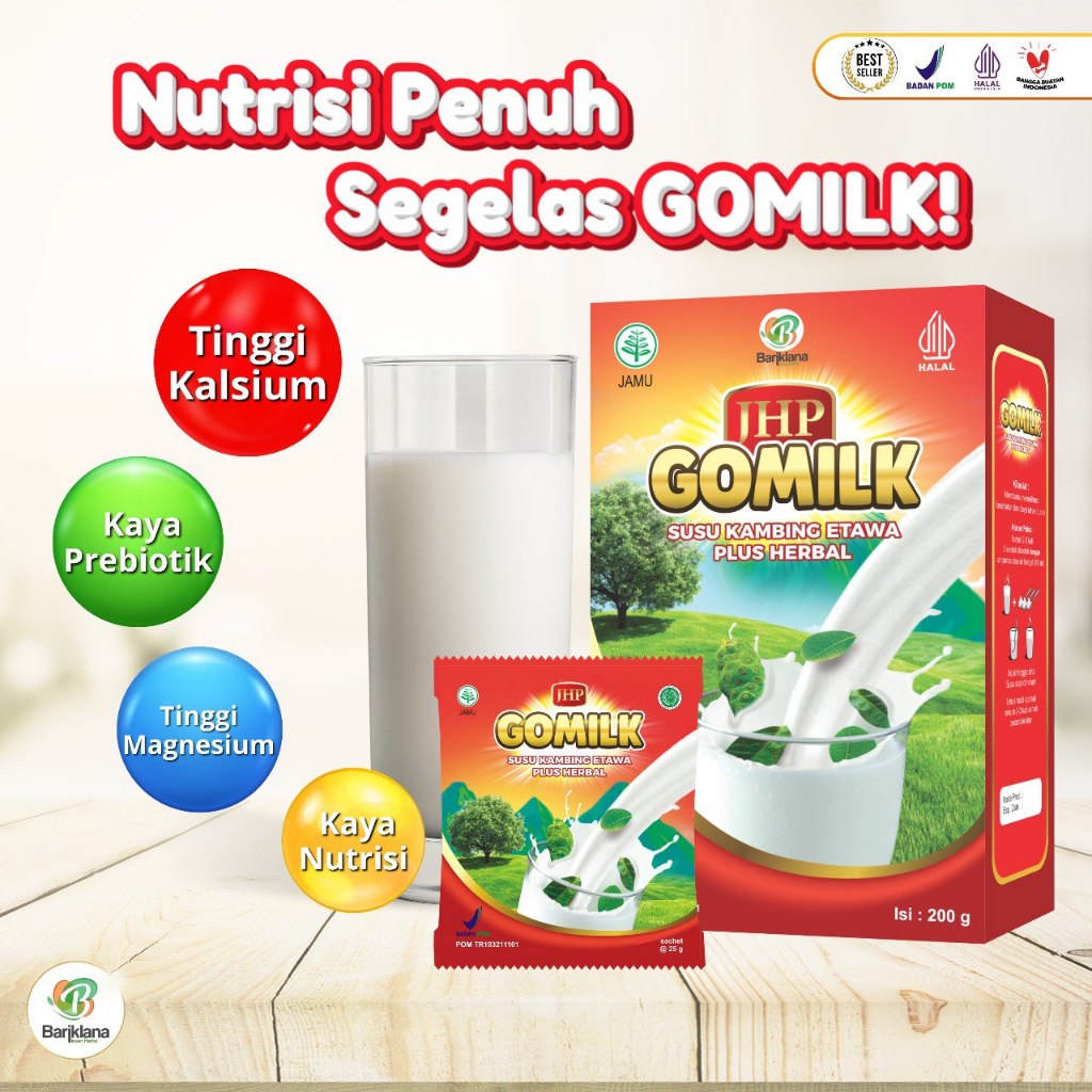 

GOMILK Susu Kambing Etawa Murni Kemasan 200 gr