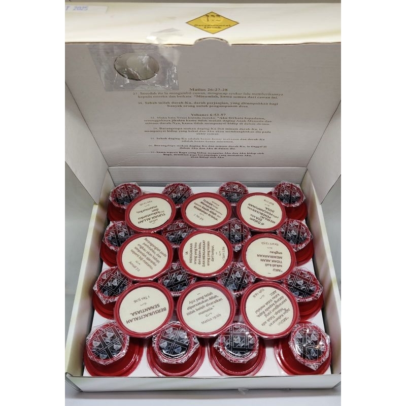 

ANGGUR PERJAMUAN KUDUS CUP ISI 50 PCS