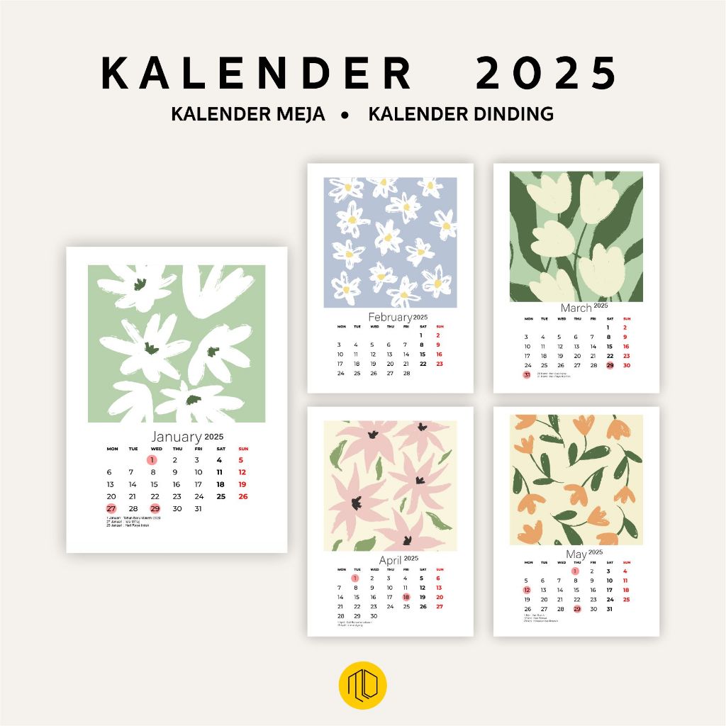 

Kalender Dinding Tahun 2025 Kalender A3 Flower Aesthetic Murah Kekinian / Kalender Meja SPIRAL , Kalender Puasa, 2025 Masehi Hijriyah / Kalender Dinding Hijriyah Tahun 1446 H (2025-2026 M) Plus Materi Ilmiyah dan Jadwal Shalat / Kalender Dinding Muslim