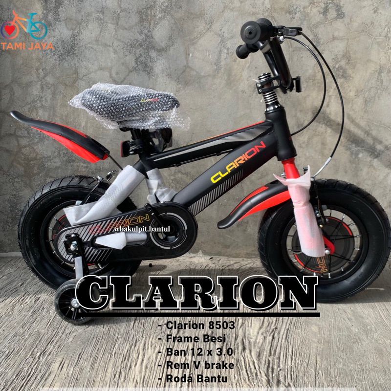 Sepeda anak Cowok Bmx clarion ukuran 12 inch | Sepeda Bmx ring 12 | sepeda anak roda 4
