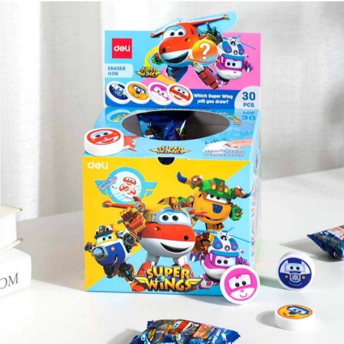 

BOBOMART Deli Penghapus Pensil Super Wings H318 – Penghapus Lucu untuk Anak