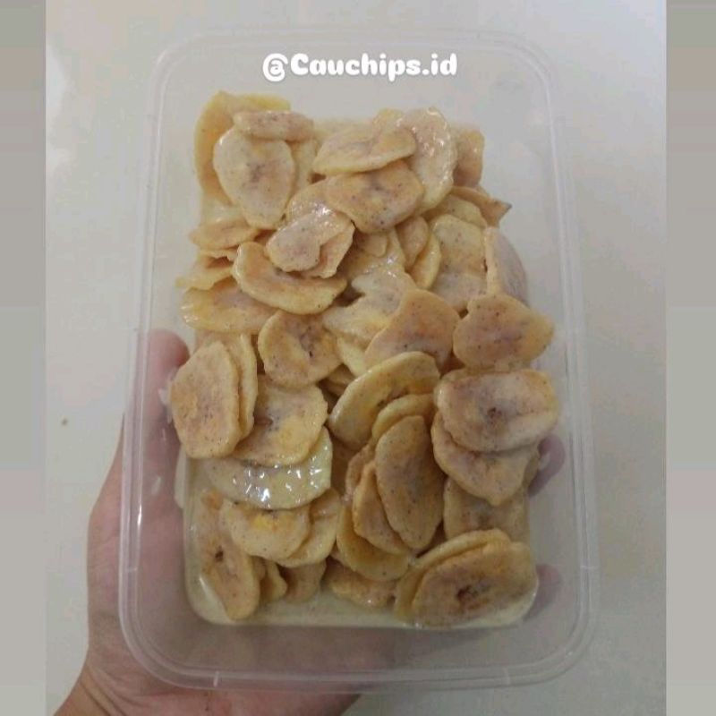 

150 Gram Keripik Pisang Lumer Varian Rasa Tiramisu By Cauchips.id