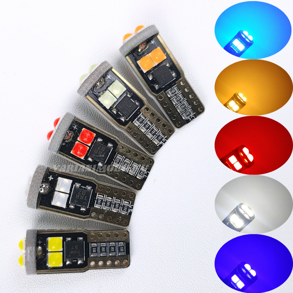 [VRM] LED T10 CANbus 6 LED SMD 3030 Silicone DC 12V Plat Senja Kabin