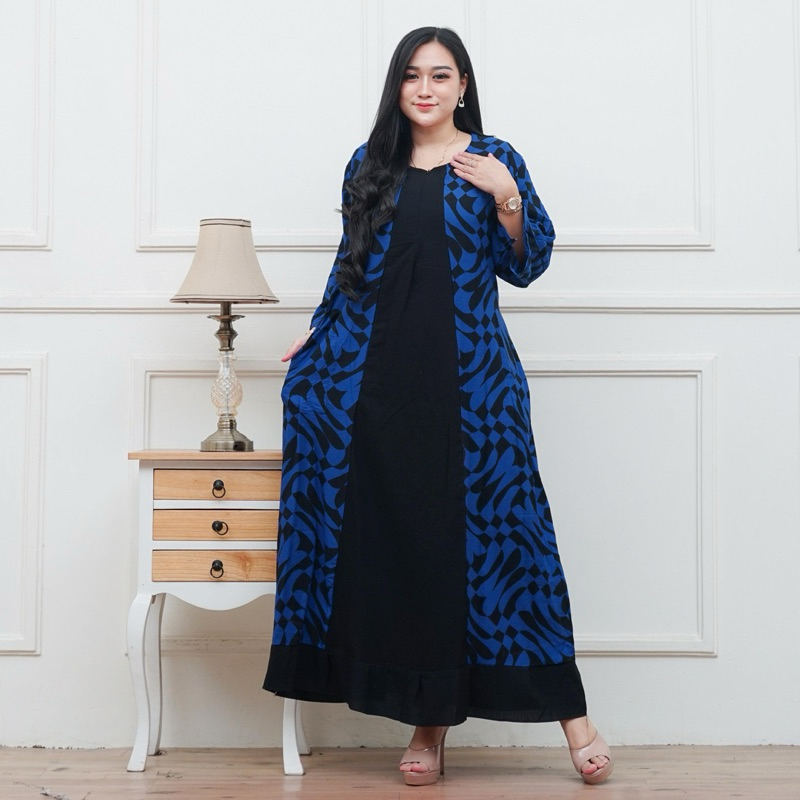 Daster Gamis Jumbo Tangan 3/4 LD 120 Kain rayon Premium Great A Dress Kekinian Terbaru Promo Murah