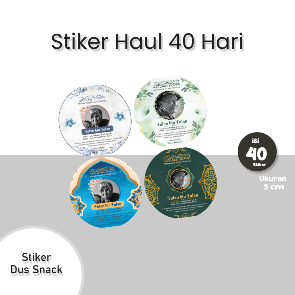 Stiker Haul / Stiker Mengenang 40 Hari / 5 cm