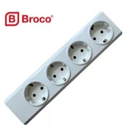 STOP KONTAK BROCO 4 LUBANG OUTBOW TERMINAL BROCO COLOKAN LISTRIK ARDE