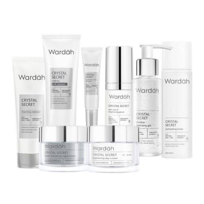 ❤️Aurora❤️ Wardah Crystal Secret Foaming Cleanser | Exfoliating Toner | Cleansing Gel | Milk Cleanse