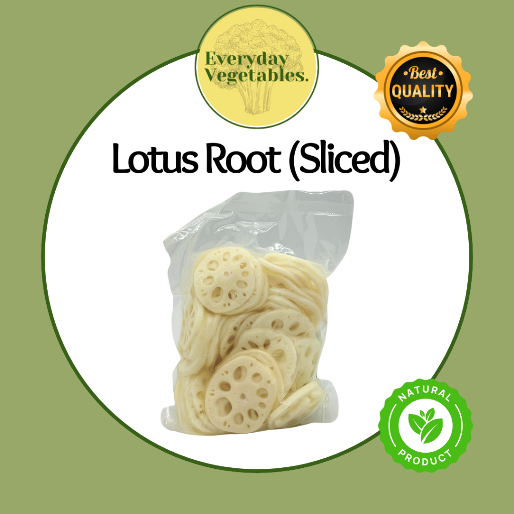 

Lotus Root Sliced / Akar Lotus Sliced per Pack @500gr