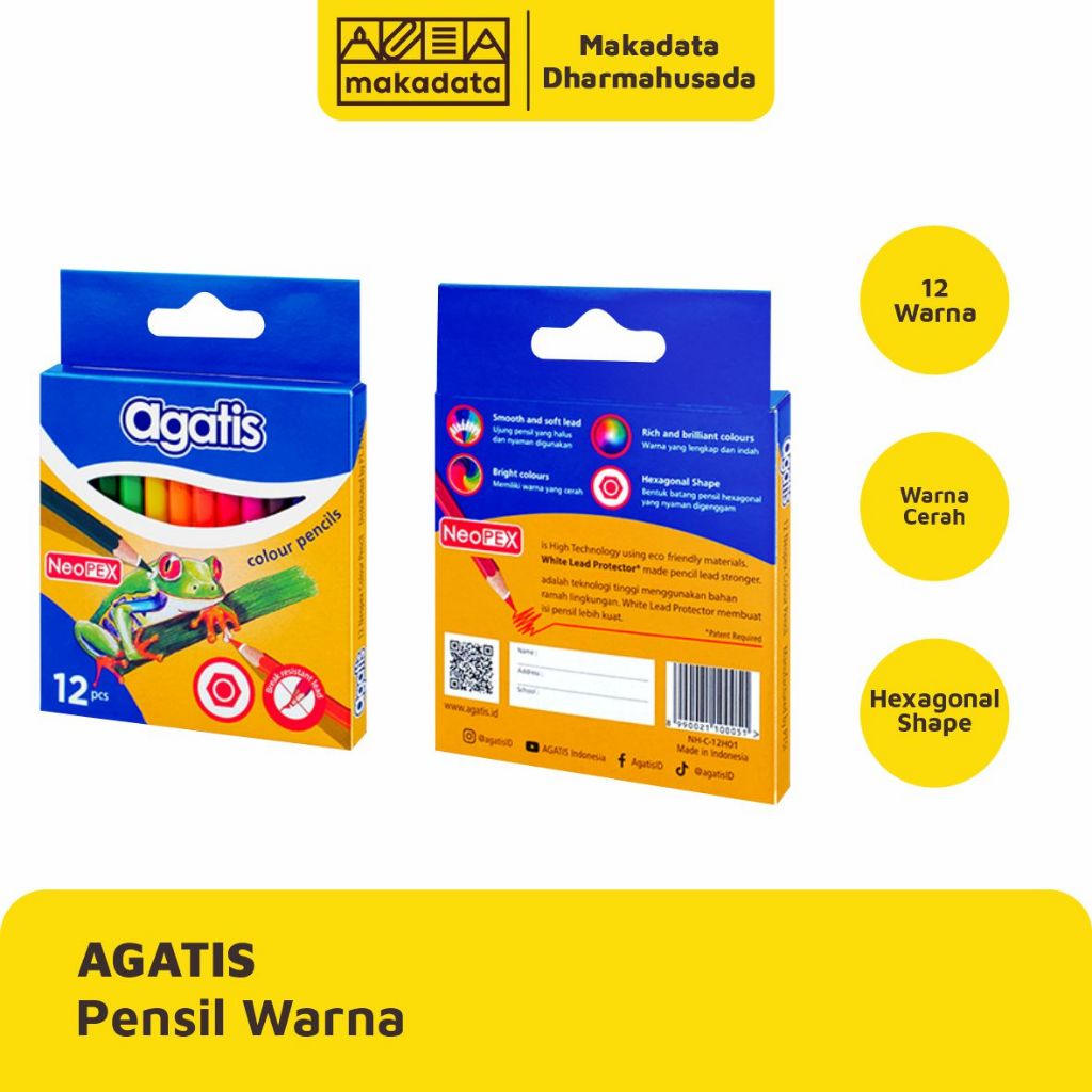 

PENSIL WARNA AGATIS NEOPEX 12 WARNA PENDEK (1 PCS)