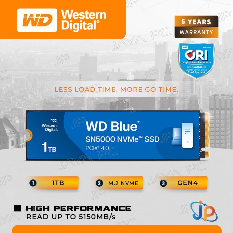 WD Blue SSD SN5000 M.2 Pcie Gen4 Nvme 2280 1TB - M2 1 TB