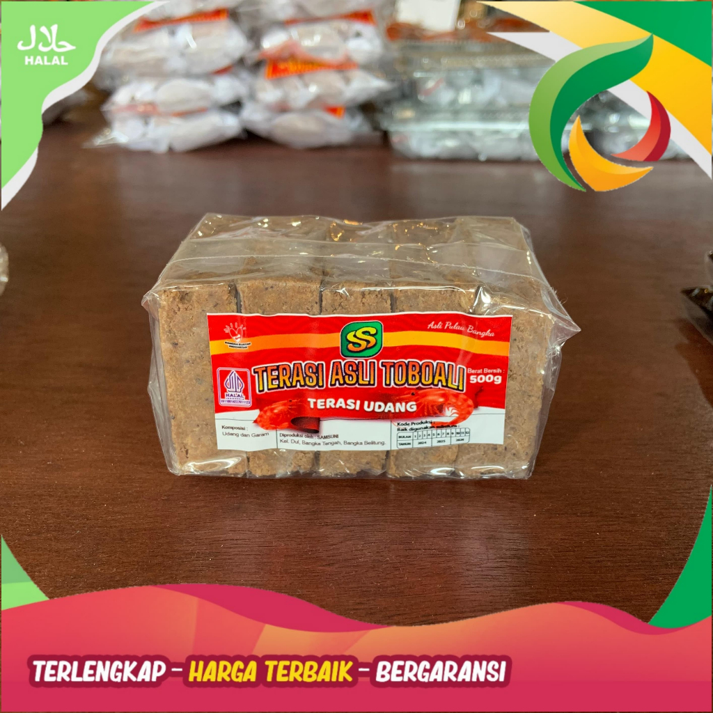 

TERASI ASLI TOBOALI MERK SS 500GR KHAS BANGKA