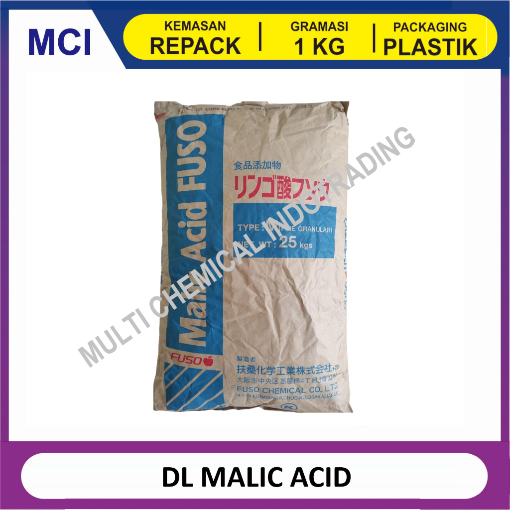 

DL MALIC ACID / ASAM MALAT FOOD COSMETIC GRADE FUSO ex. JAPAN - 1 KG
