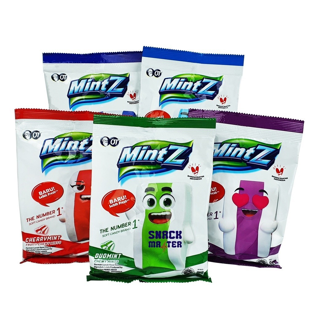 

Permen MintZ 115g (isi 50pcs) Permen Lunak Rasa Duomint & Peppermint Candy Chewy Mints