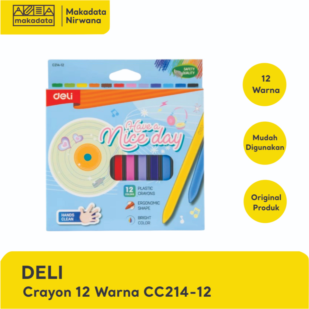 

DELI CRAYON/KRAYON/OIL PASTEL 12 WARNA CC214-12 (1 PCS)