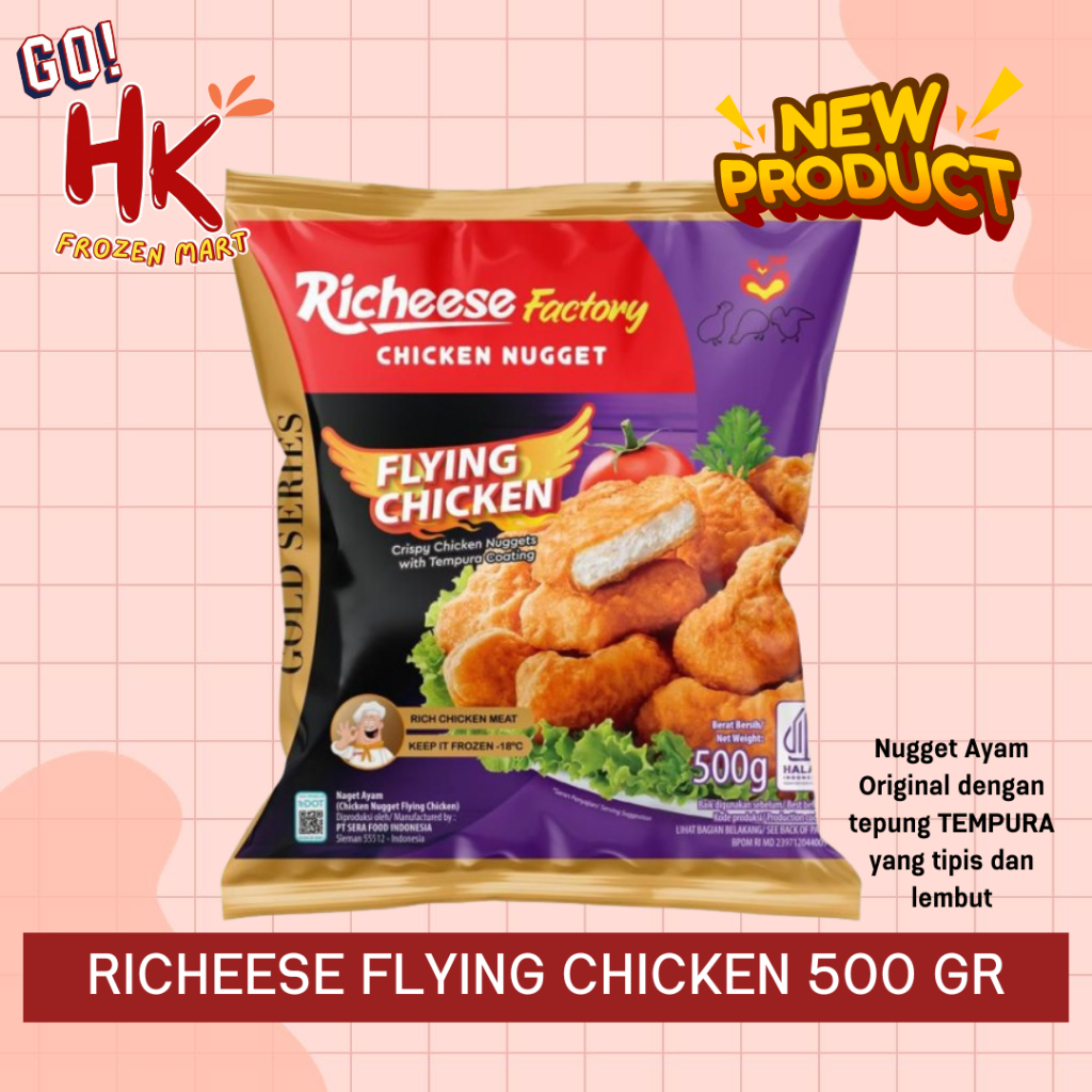 

Richeese Nugget Flying Chicken 500gr | Chicken original tempura Factory Premium HK FROZEN MART