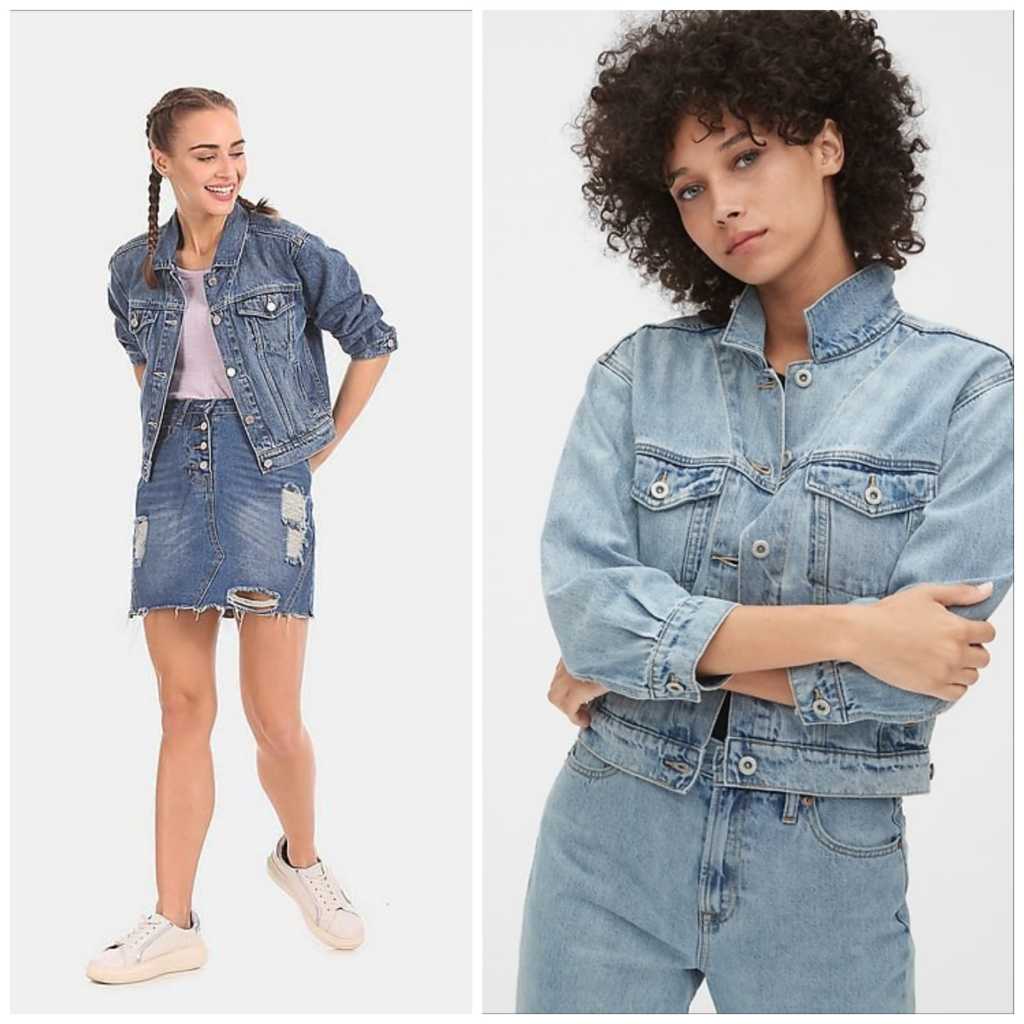 Jacket Gap Crop Icon Denim Jacket