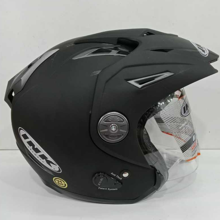 HELM INK T1 SOLID BLACK DOFF DOUBLE VISOR  HELM INK ORIGINAL