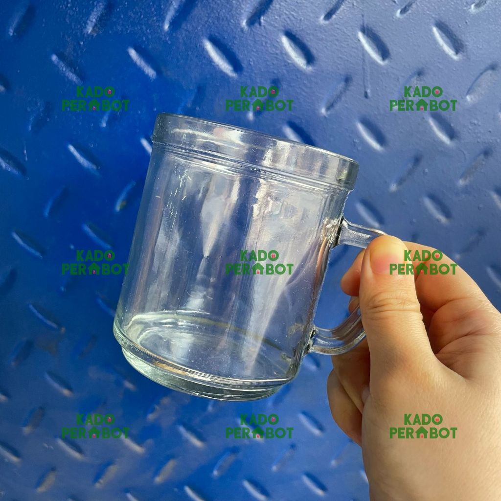 Gelas Kaca Ring Polos - Gelas Minum Kaca - Gelas Teh Kaca - Gelas Kopi - Gelas Kaca Murah