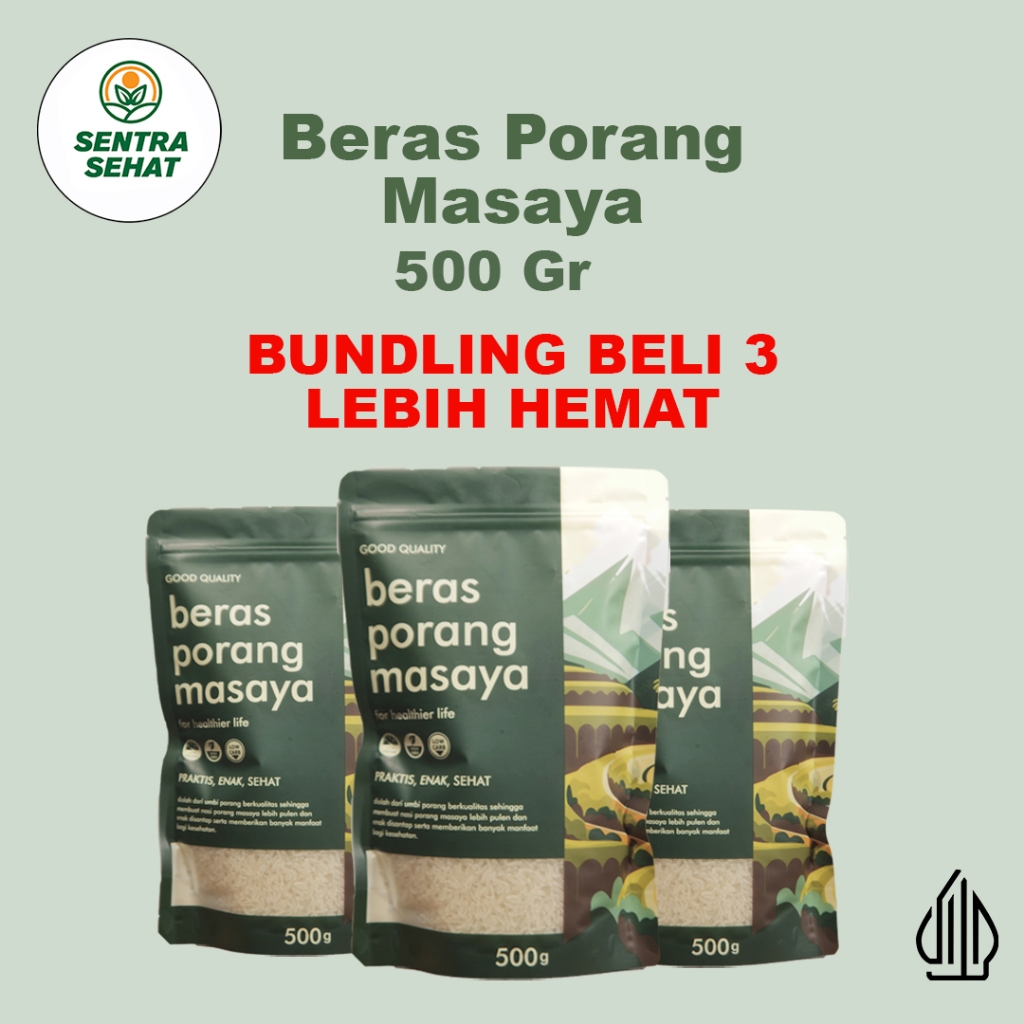 

BUNDLING 3 LEBIH HEMAT - READY STOCK! MASAYA BERAS PORANG 500 GR