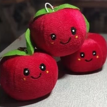 Boneka gantungan kunci/gantungan buah apel/gantungan jeruk