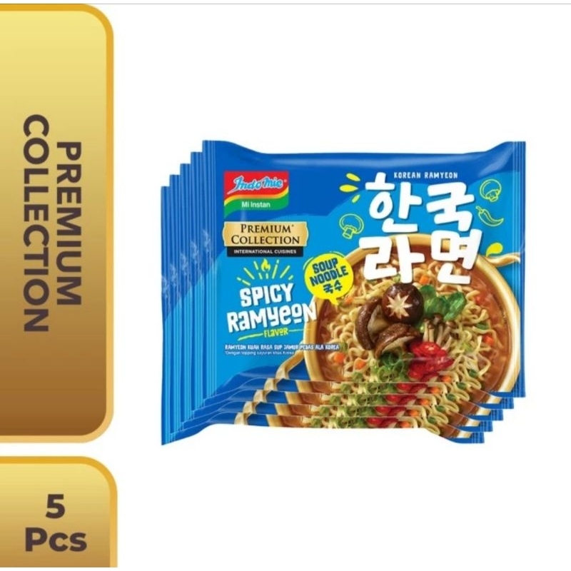 

Indomie Premium Collection Indomie Korean Ramyeon Spicy Korean Ramyeon per 5pcs / 1 ctn (20pcs)