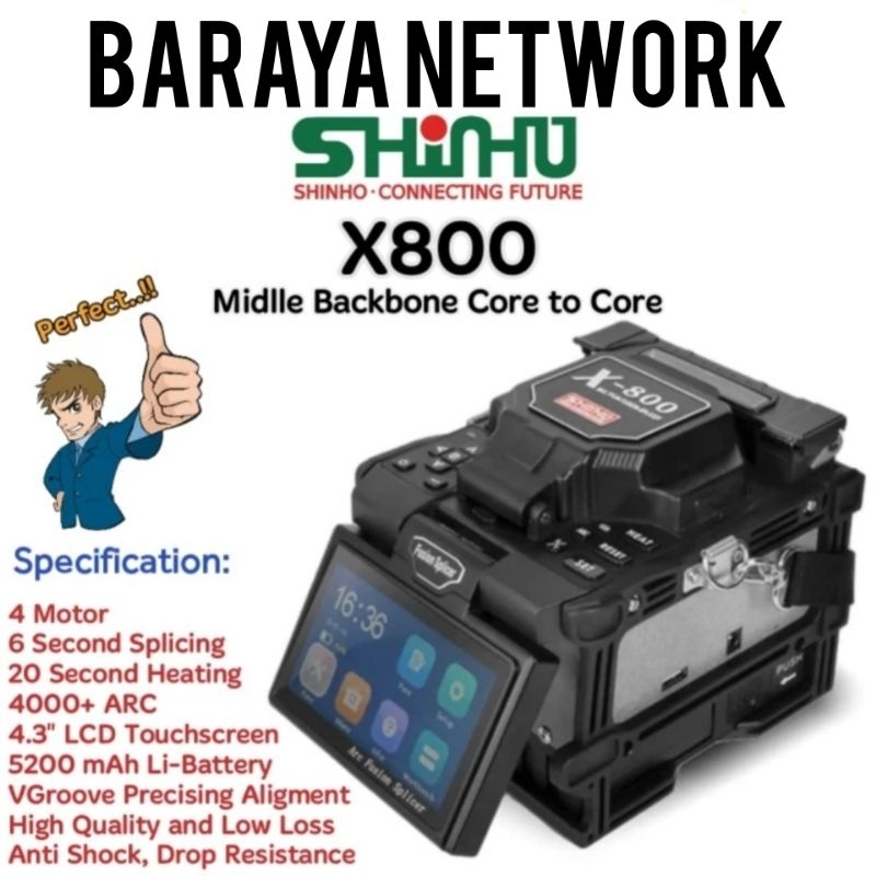 Splicer Fiber Optic SHINHO X800