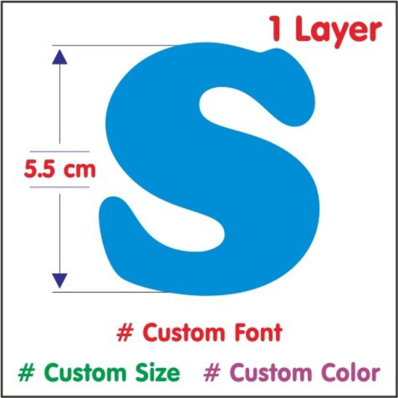 Huruf Abjad Flanel 5.5cm Pola Huruf Abjad Kain Flanel Serbaguna