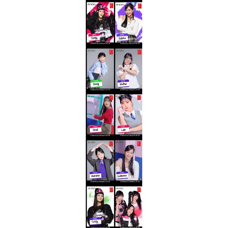 Jkt48 x Axioo Set JKT48 X Axioo PC Photocard Isi [25 Pcs] Unofficial Bolak-balik Laminasi Glossy