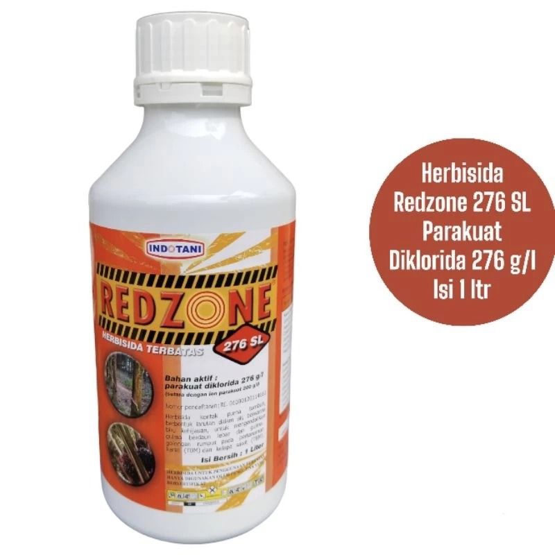 Isi1LITER-250MLHerbisida Redzone 276 SL Pembasmi/Racun Rumput Parakuat Diklorida 276 g