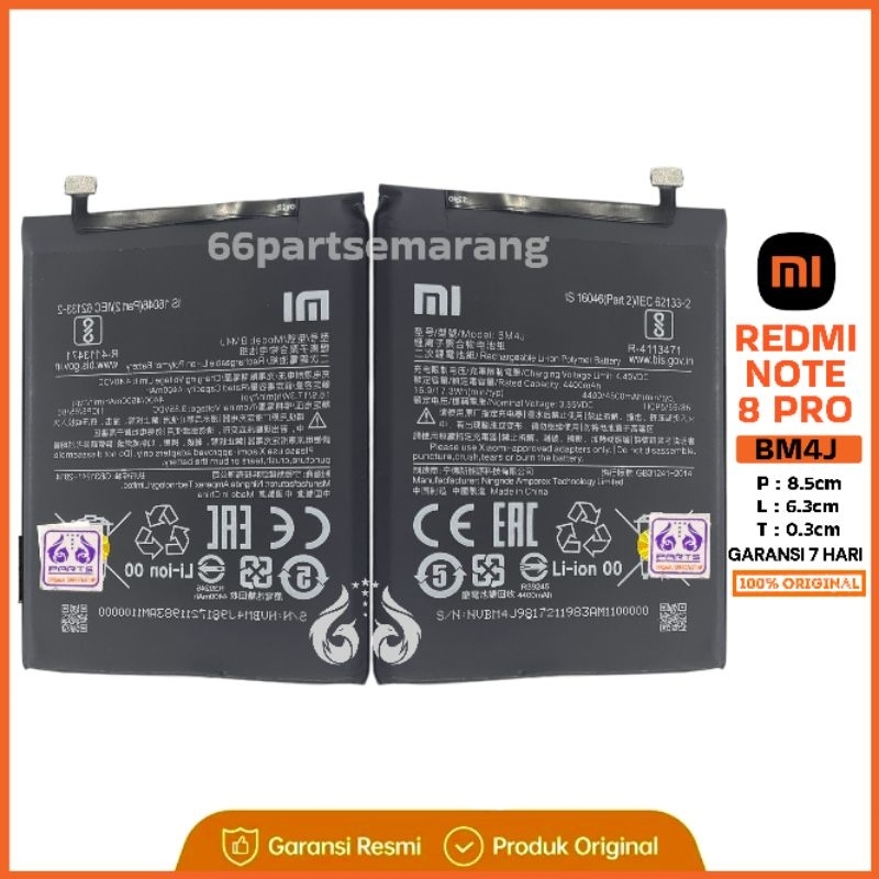 Baterai Batre Battery BM4J Redmi Note 8 Pro Copotan Cabutan