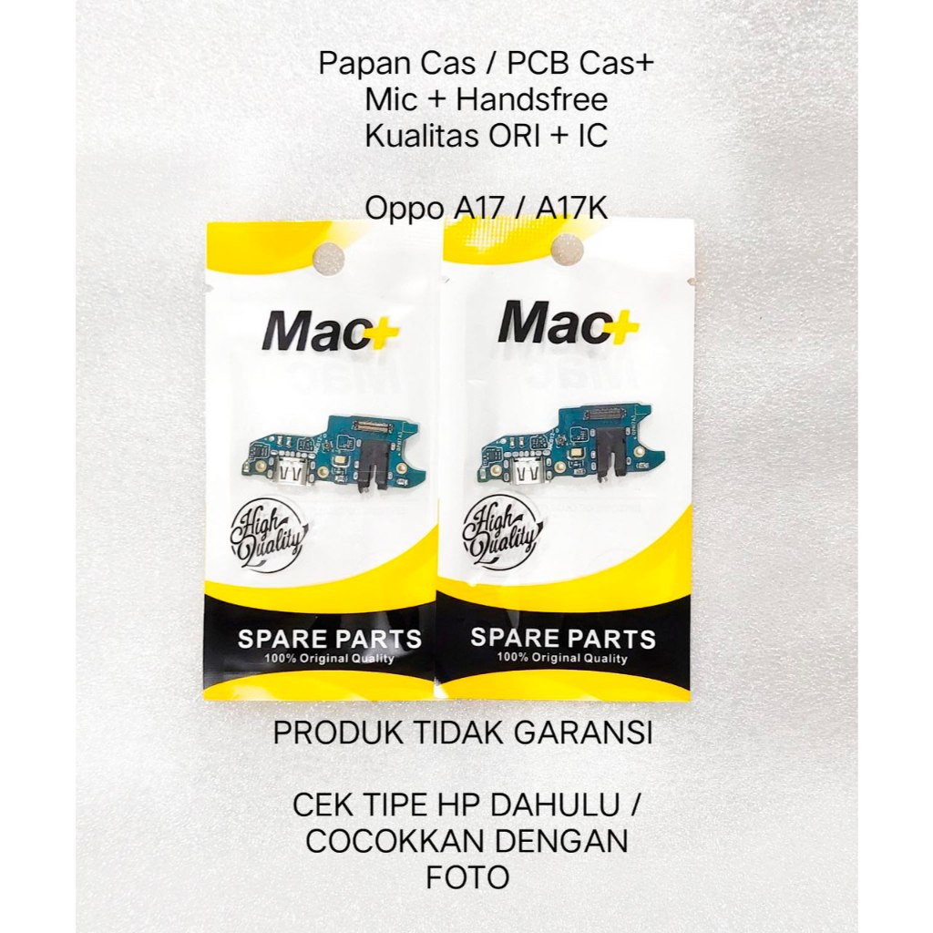 Papan Cas / PCB Cas /  UI Board + Mic + Handsfree Kualitas ORI + IC Oppo A17 / A17K