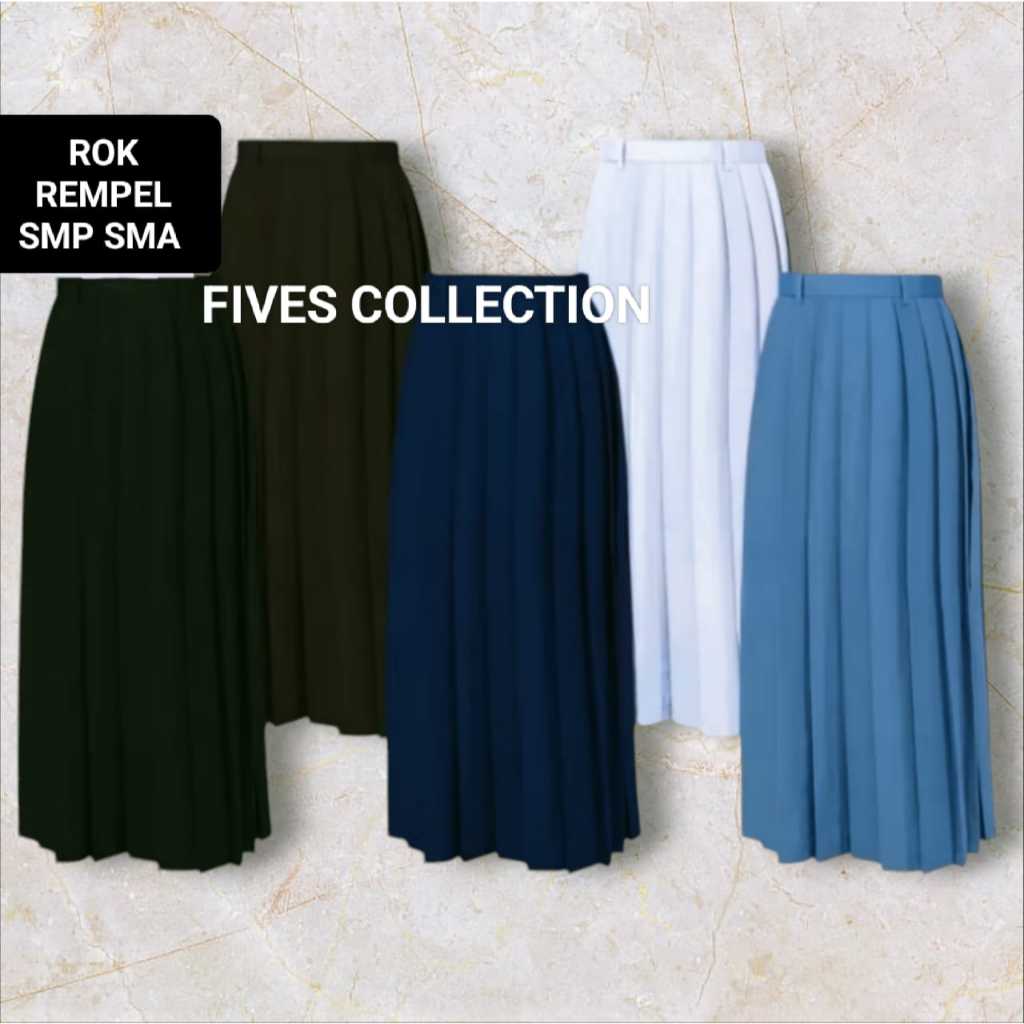 RB Rok panjang smp sma/rok panjang rempel kerja smp sma seragam smp sma seragam sekolah seragam biru
