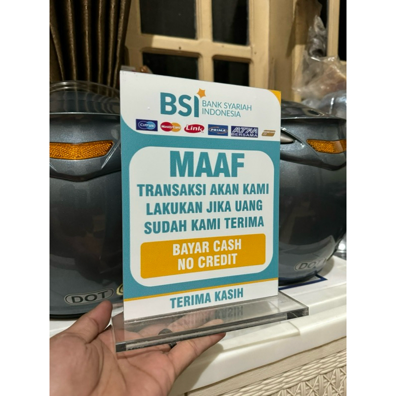 

UKURAN 15x20 AKRILIK MEJA AGEN BANK BSI AGEN BSI BAHAN KUALITAS TEBAL KUAT
