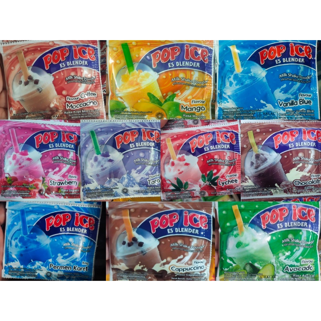 

ECER Pop Ice Aneka Rasa/ Minuman Serbuk/ Minuman Rasa/ Minuman Instan