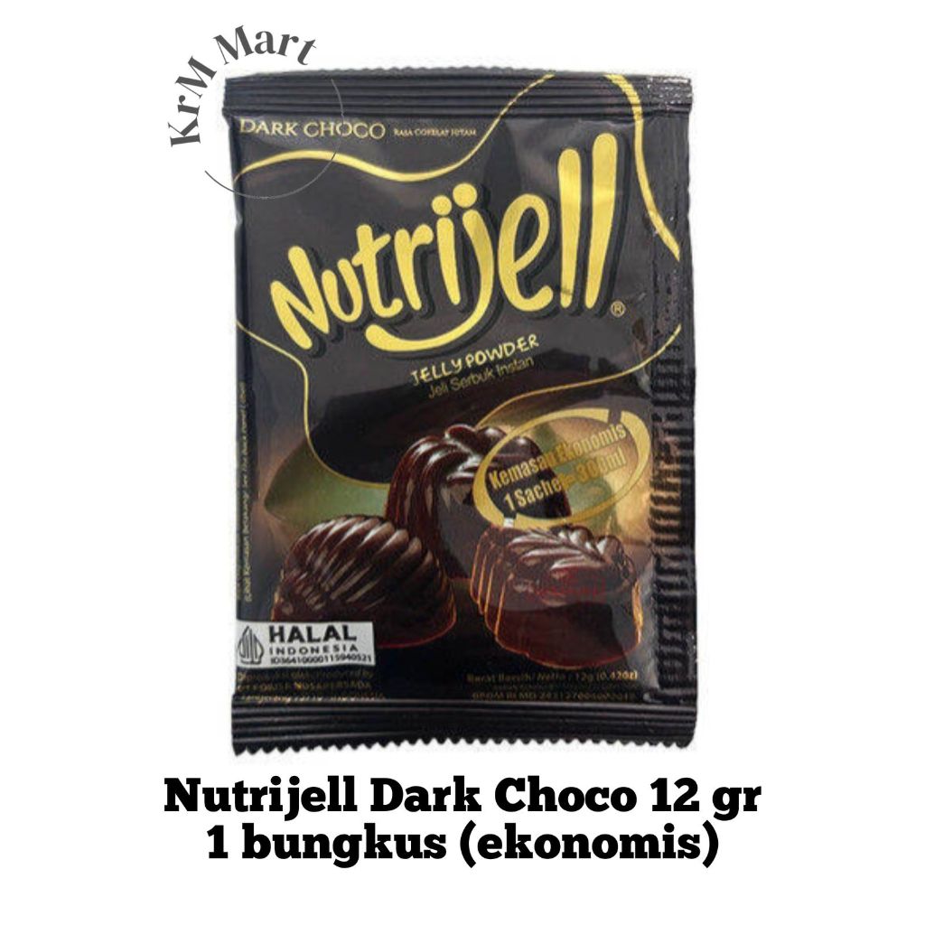 

Nutrijell Dark Choco Cokelat Hitam 12gr Ekonomis 1 bungkus chocolate coklat ireng nutrijel