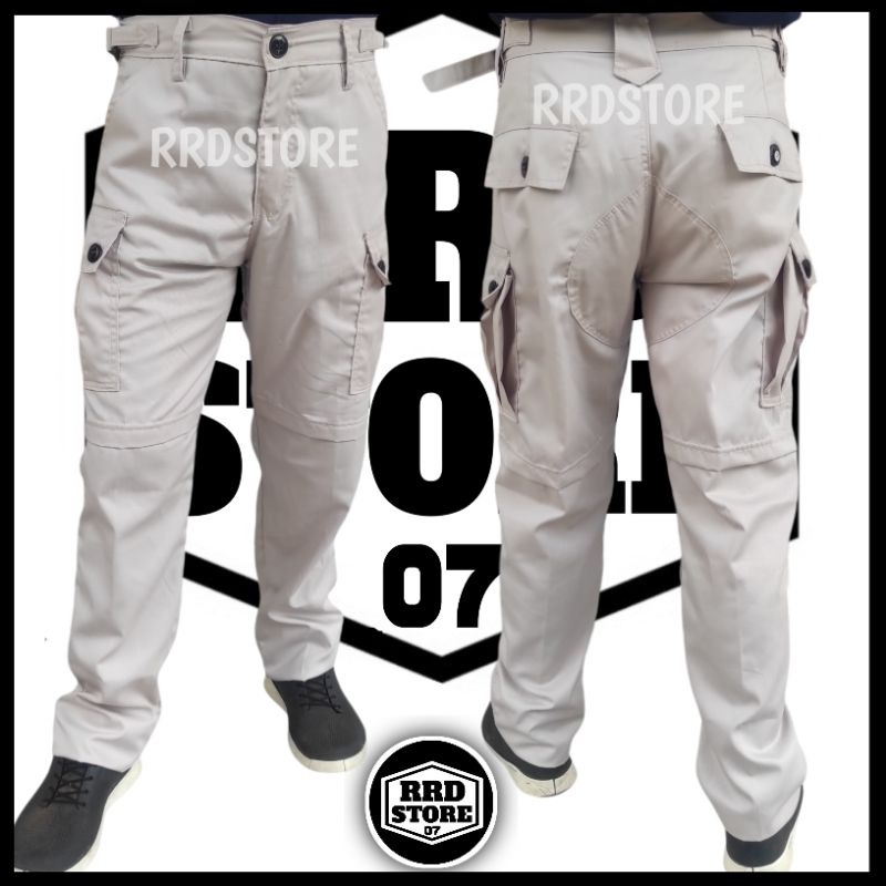 CELANA ALPIN/CARGO PANJANG KREM CREAM SUSU size : 27-32