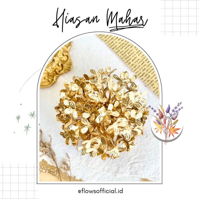 BUNGA ASOKA ARTIFICIAL HIASAN MAHAR  flows official